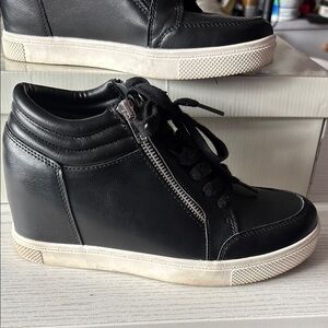 Torrid Black High-Top Sneakers with Side Zipper